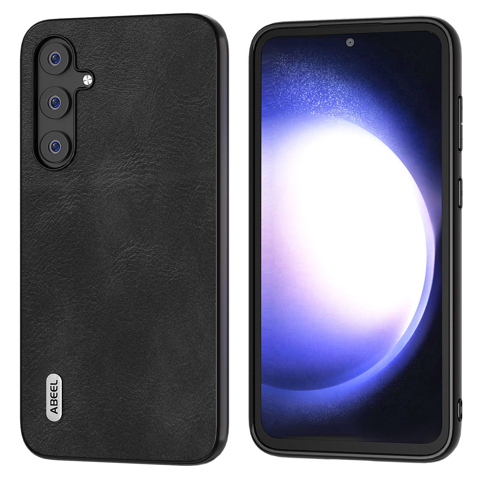 ABEEL Cowhide Texture Phone Case for Samsung Galaxy S23 FE Shockproof PU Leather TPU PC Cover ABEEL Cowhide Texture Phone Case for Samsung Galaxy S23 FE Shockproof PU Leather TPU PC Cover